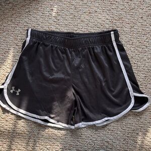 Under Armour Gray Athletic Shorts Moisture-Wicking Design